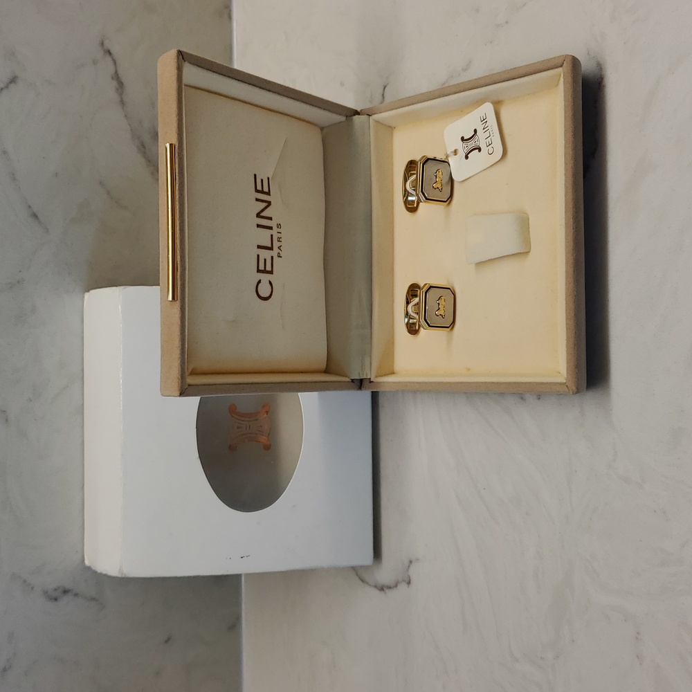 Celine Vintage Gold and Silver Cufflinks